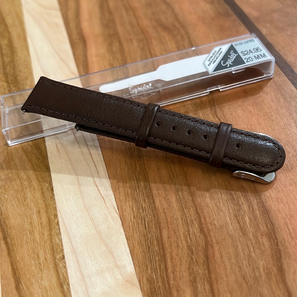 Speidel 20mm Oiled Leather Watch Band
